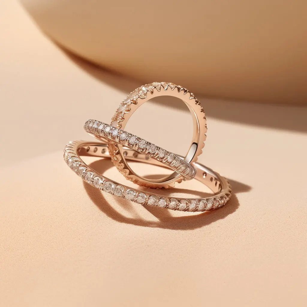 LAB DIAMONDS SEMI-ETERNITY RINGS - PUREFINEJEWELRY