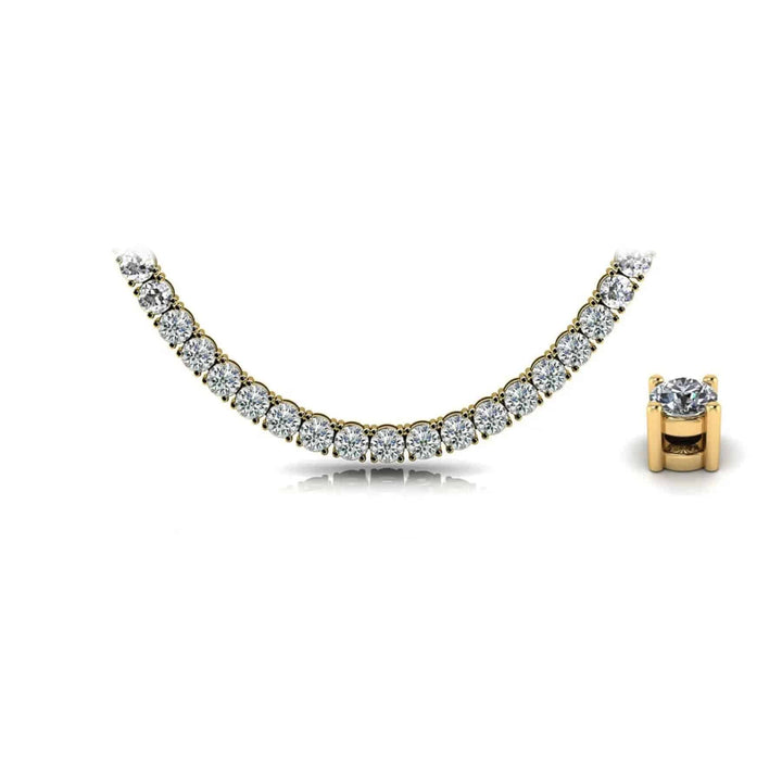 4 Prong Riviera Diamond Necklace 13.46 ctw - PUREFINEJEWELRY