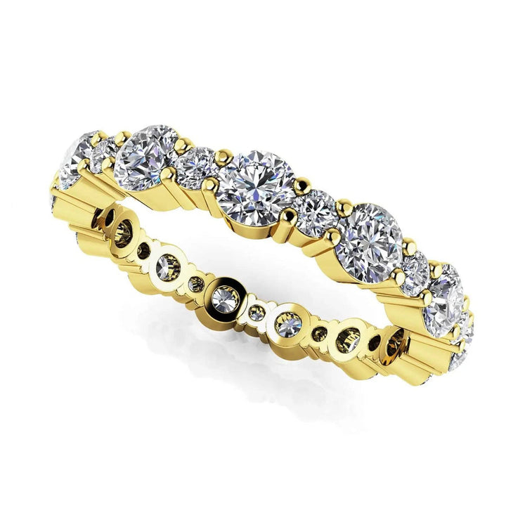 Alternating Lab Diamond Eternity Ring 1.10 ctw - PUREFINEJEWELRY