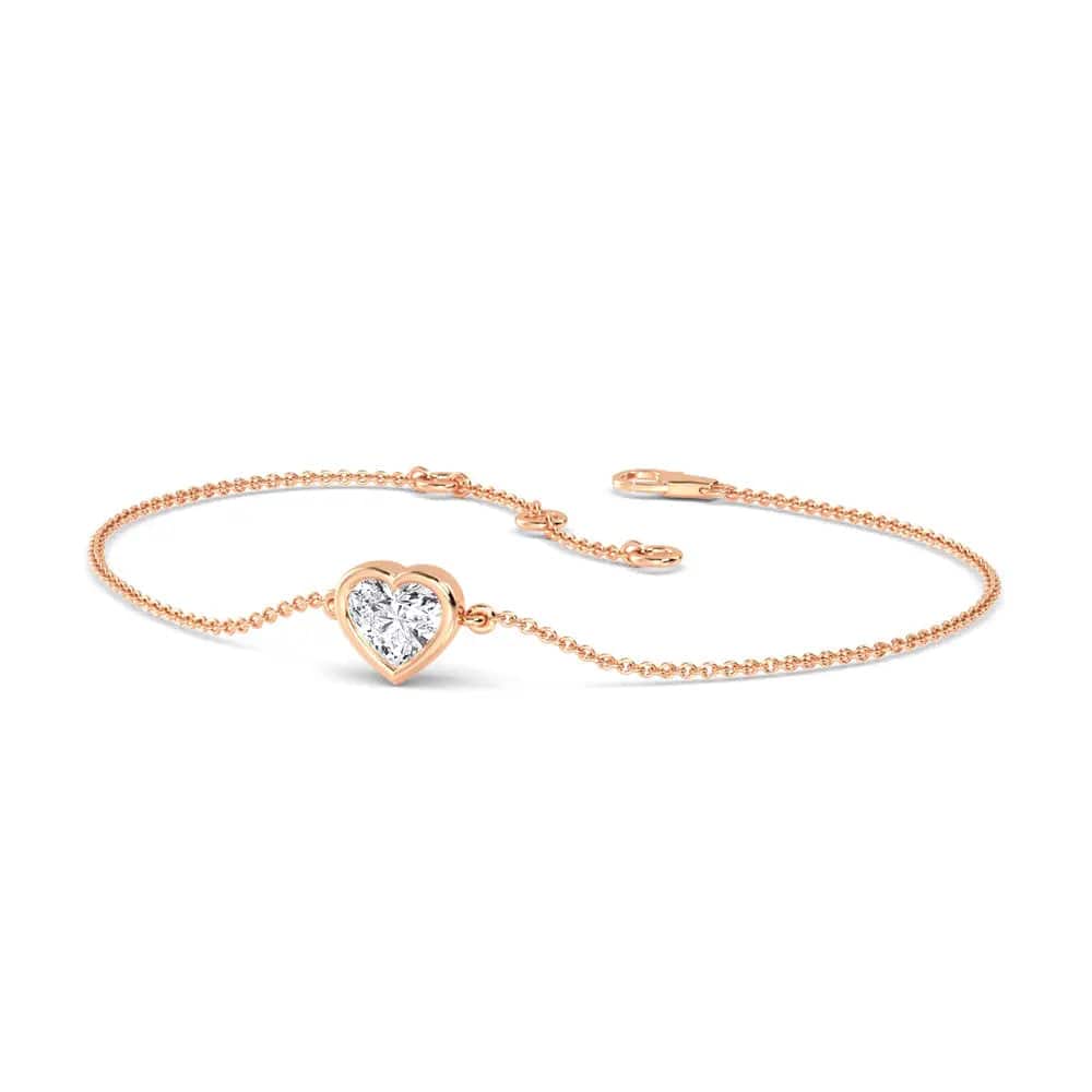 Bracelet Heart Shape Lab Grown Diamond 0.50 ct. - PUREFINEJEWELRY