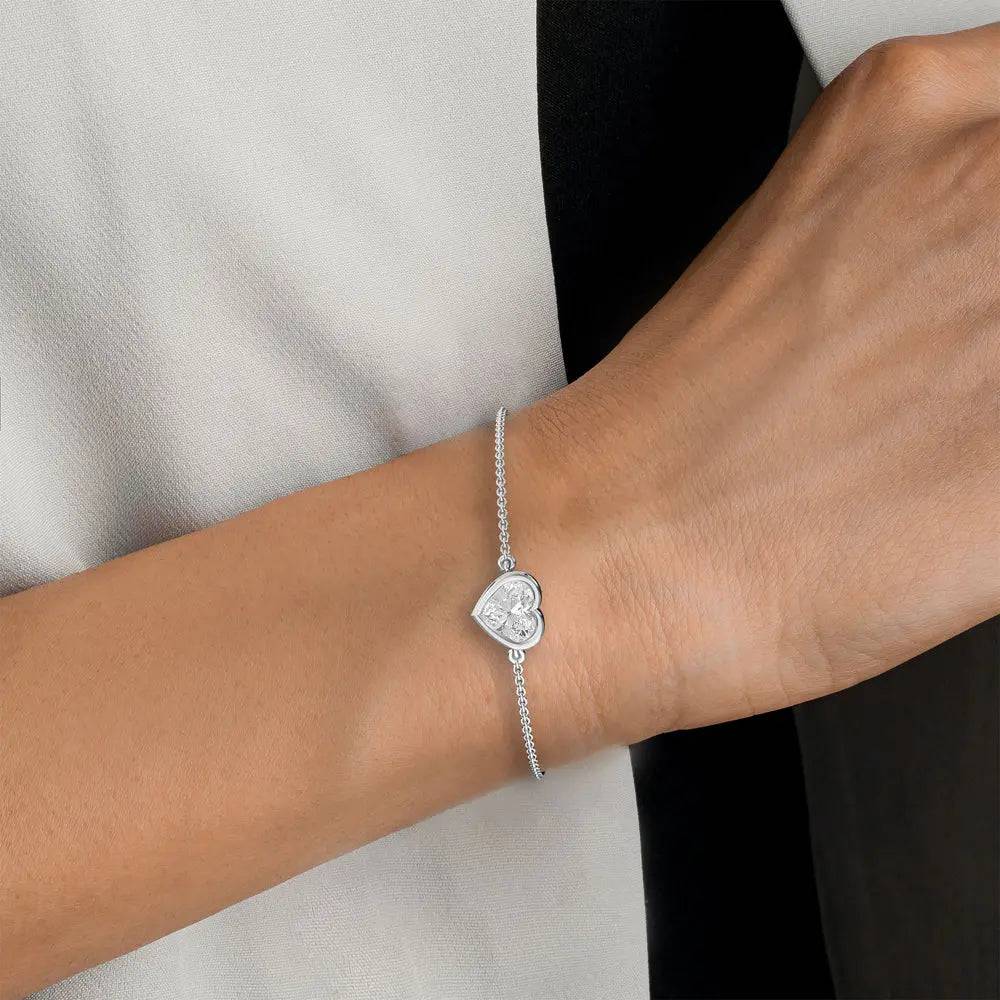 Bracelet Heart Shape Lab Grown Diamond 0.50 ct. - PUREFINEJEWELRY