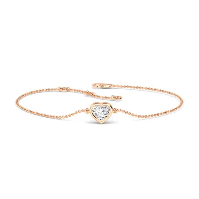 Bracelet Heart Shape Lab Grown Diamond 0.50 ct. - PUREFINEJEWELRY