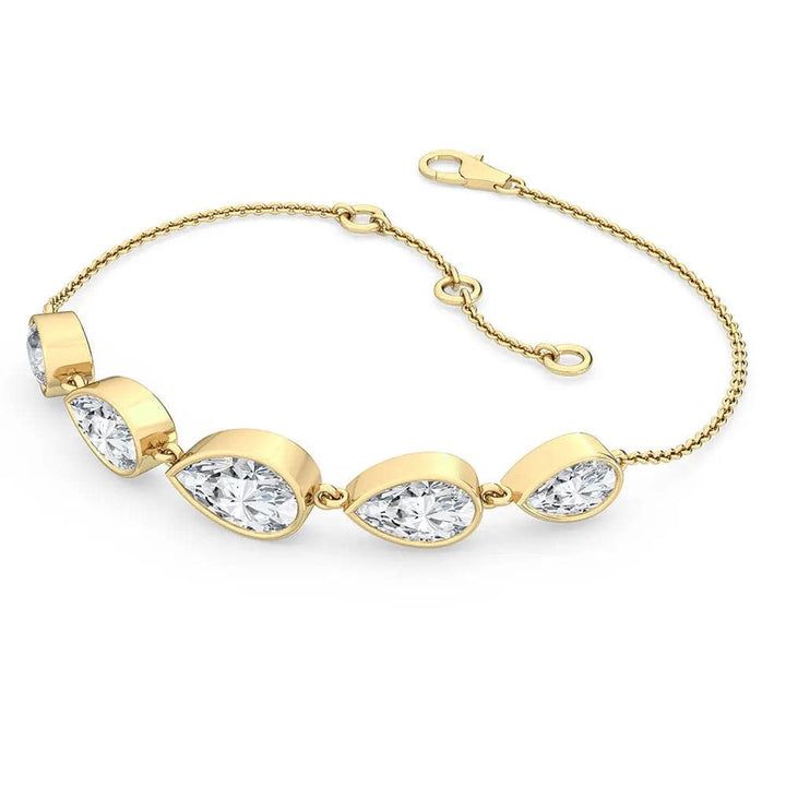 Bracelet Pear Shape Degrading Lab Diamond 2.10 ctw - PUREFINEJEWELRY