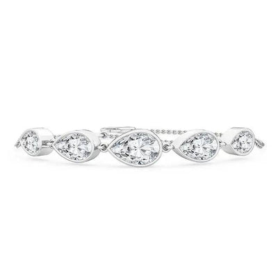 Bracelet Pear Shape Degrading Lab Diamond 2.10 ctw - PUREFINEJEWELRY