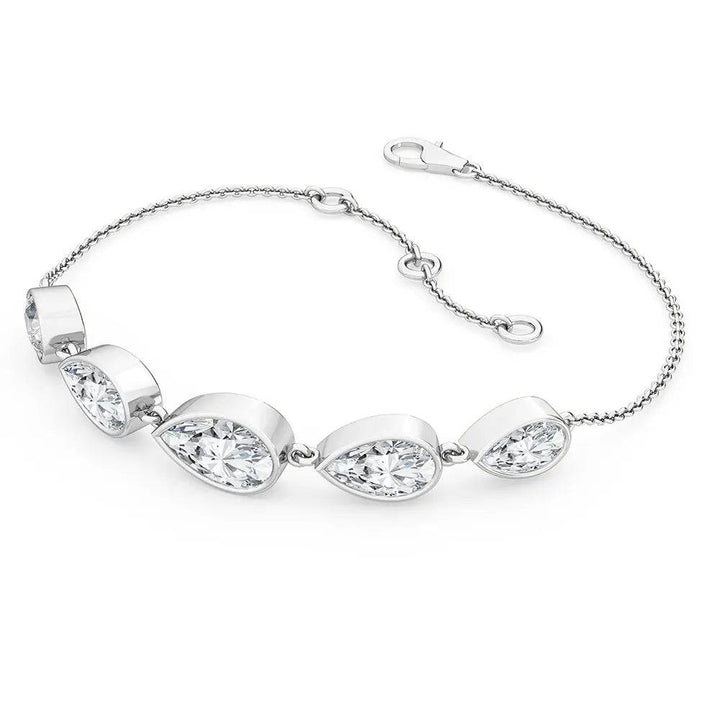 Bracelet Pear Shape Degrading Lab Diamond 2.10 ctw - PUREFINEJEWELRY