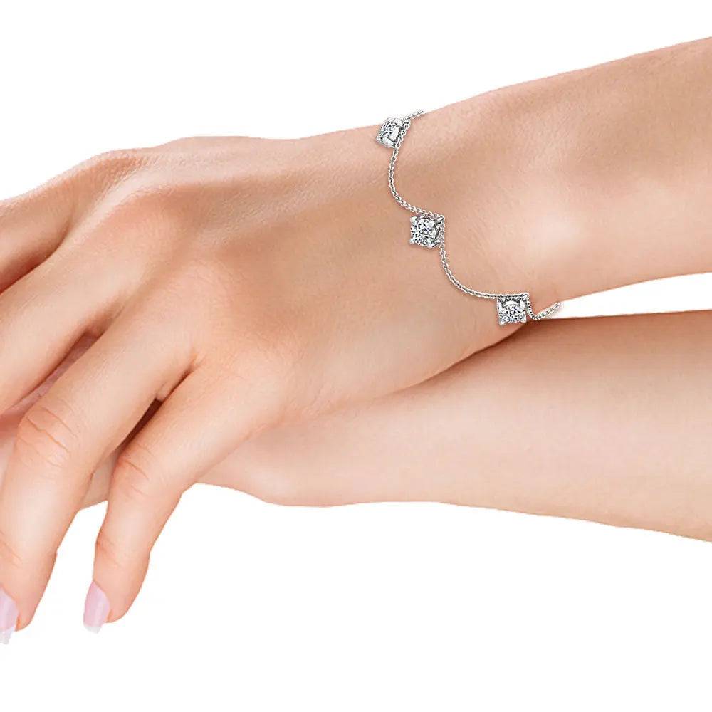 Bracelet Round Cut Lab Grown Diamond 1.25 ctw - PUREFINEJEWELRY