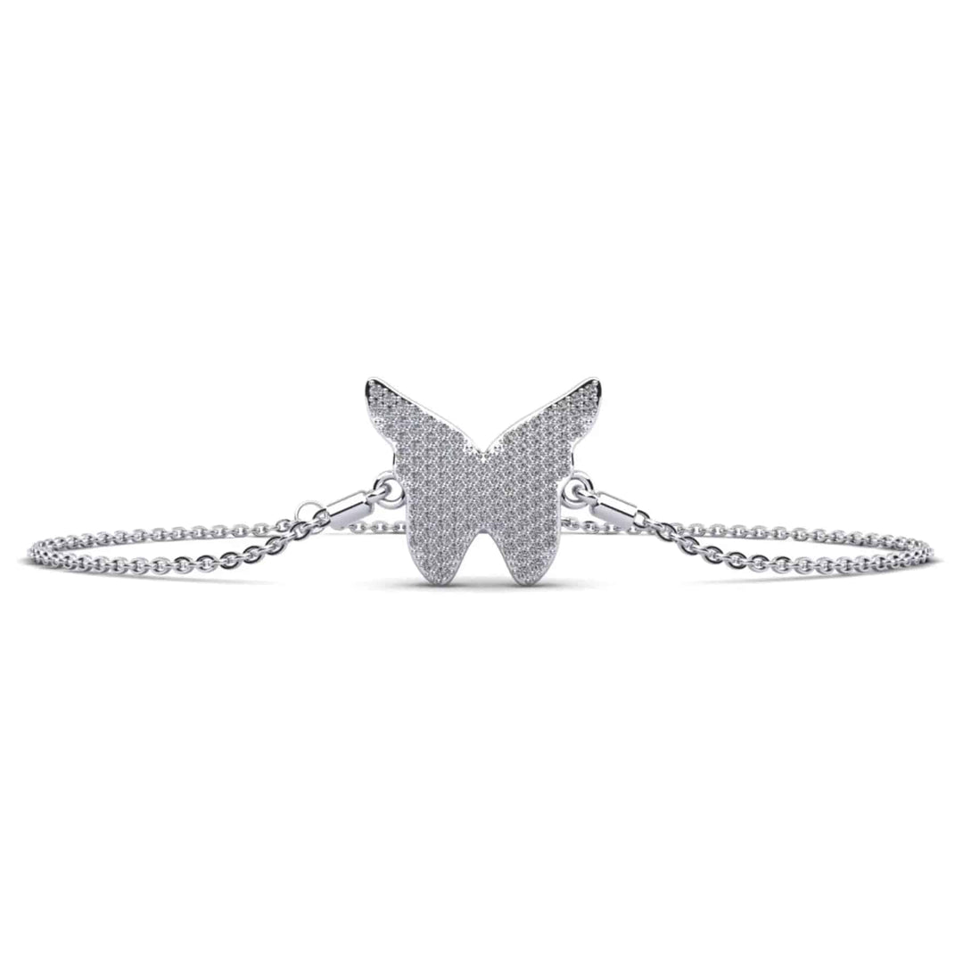 Butterfly Lab Diamond Bracelet 0.54 ctw - PUREFINEJEWELRY