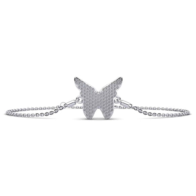 Butterfly Lab Diamond Bracelet 0.54 ctw - PUREFINEJEWELRY