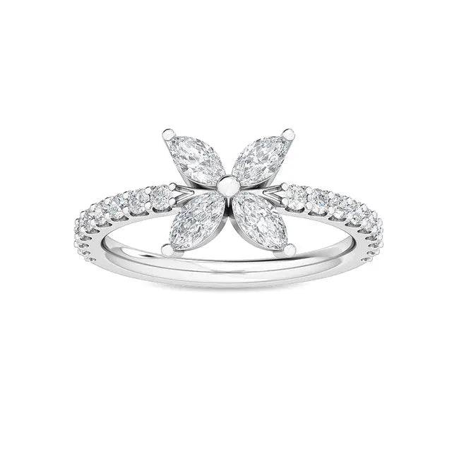 Butterfly Ring Lab Grown Diamond 0.85 ct - PUREFINEJEWELRY