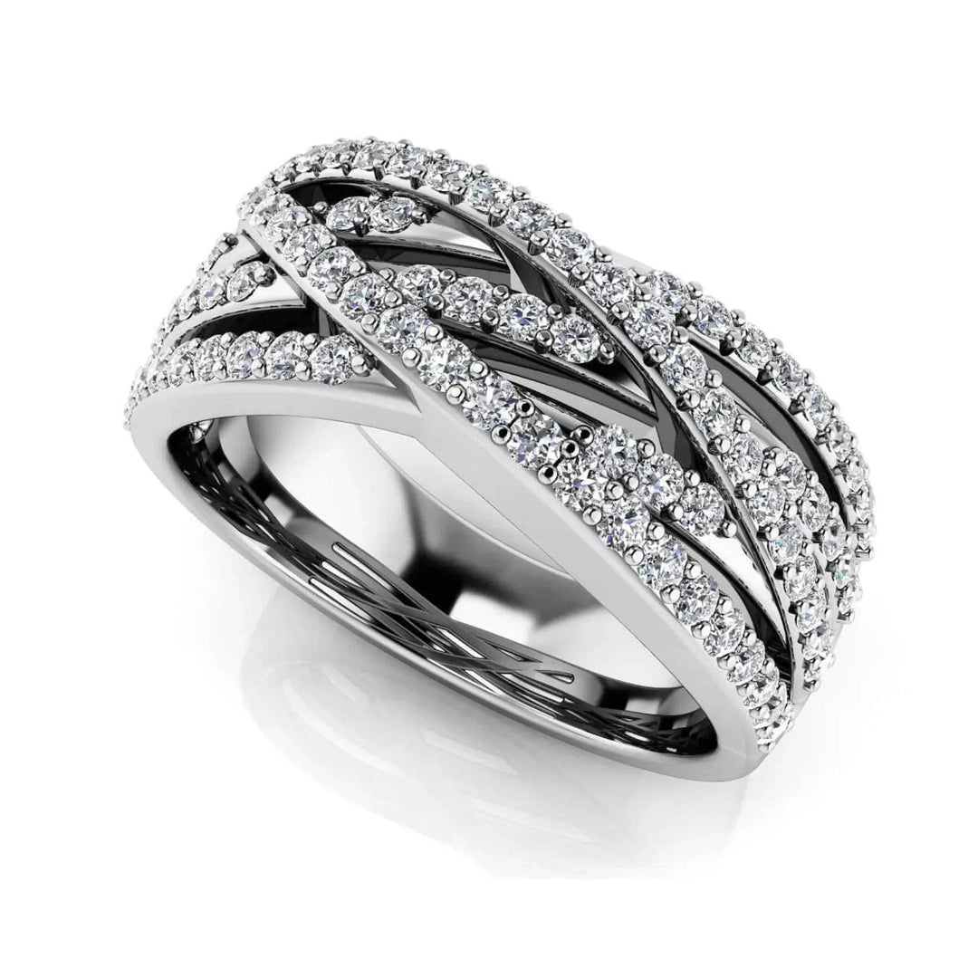 Captivating Woven Band Anniversary Ring 0.65 ctw - PUREFINEJEWELRY