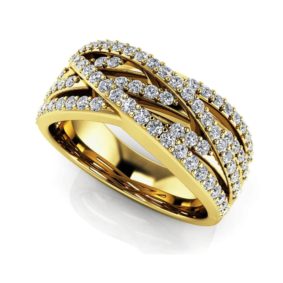 Captivating Woven Band Anniversary Ring 0.65 ctw - PUREFINEJEWELRY