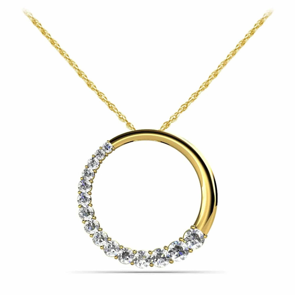 Circle Of Life Lab Diamond Pendant 1.00 ctw - PUREFINEJEWELRY