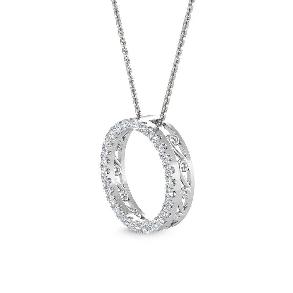 Circle Of Life Pendant Lab Diamond 0.50 ctw - PUREFINEJEWELRY