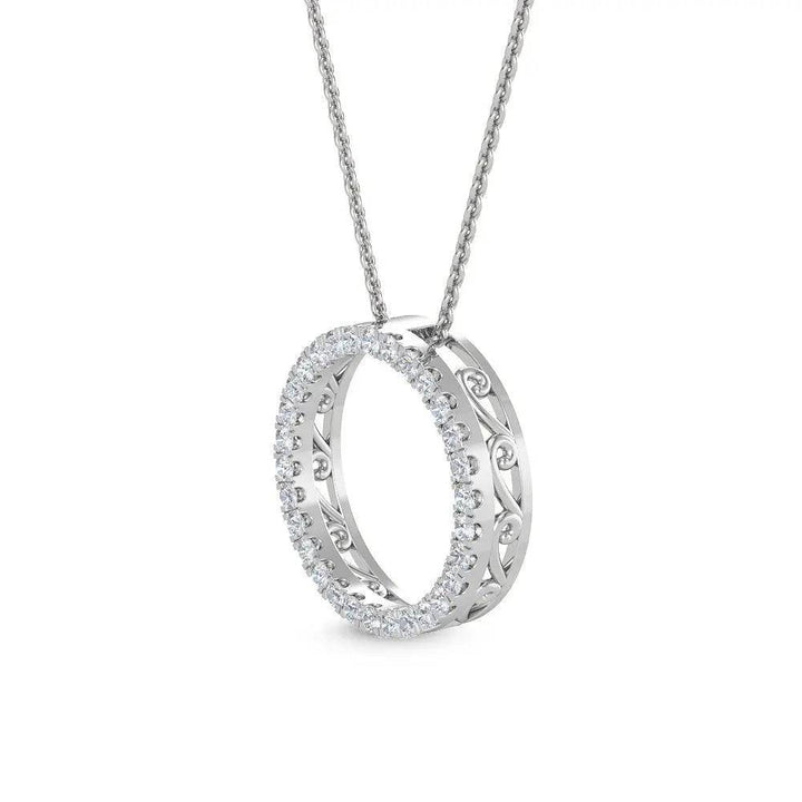 Circle Of Life Pendant Lab Diamond 0.50 ctw - PUREFINEJEWELRY