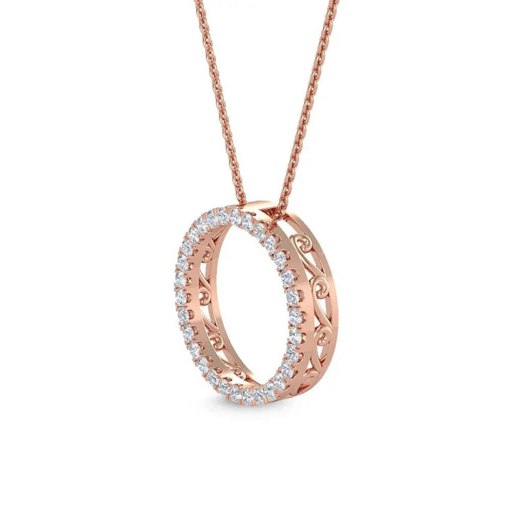 Circle Of Life Pendant Lab Diamond 0.50 ctw - PUREFINEJEWELRY