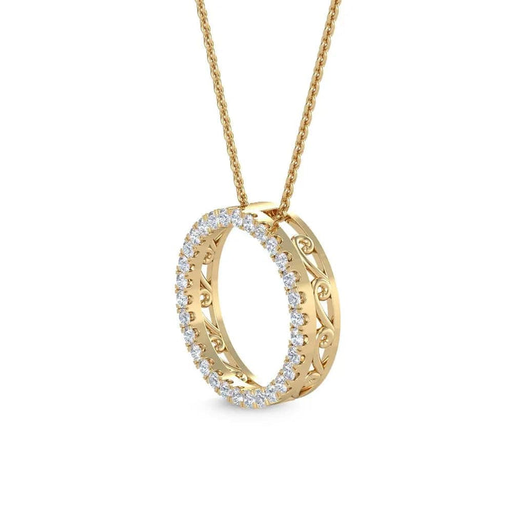 Circle Of Life Pendant Lab Diamond 0.50 ctw - PUREFINEJEWELRY