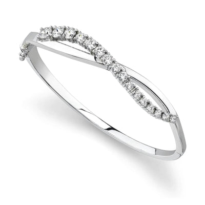 Curved Accent Lab Diamond Bangle 2.05 ctw - PUREFINEJEWELRY