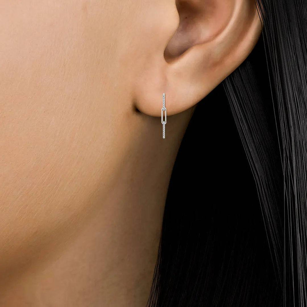 Drop Cascade Earrings Lab Grown Diamond 0.30 ctw - PUREFINEJEWELRY