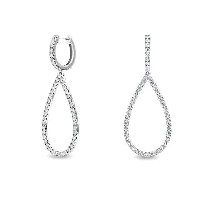 Drop Earrings Lab Grown Diamond 1.30 ctw - PUREFINEJEWELRY