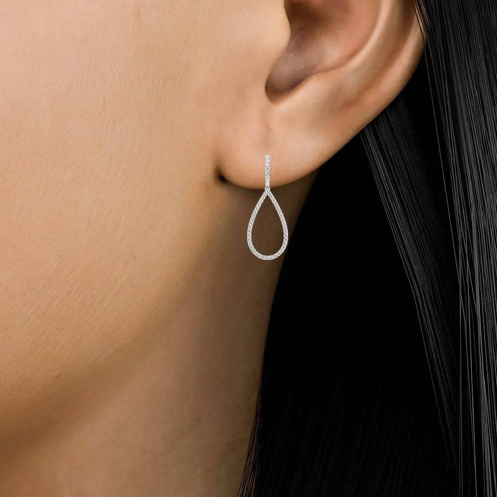 Drop Earrings Lab Grown Diamond 1.30 ctw - PUREFINEJEWELRY