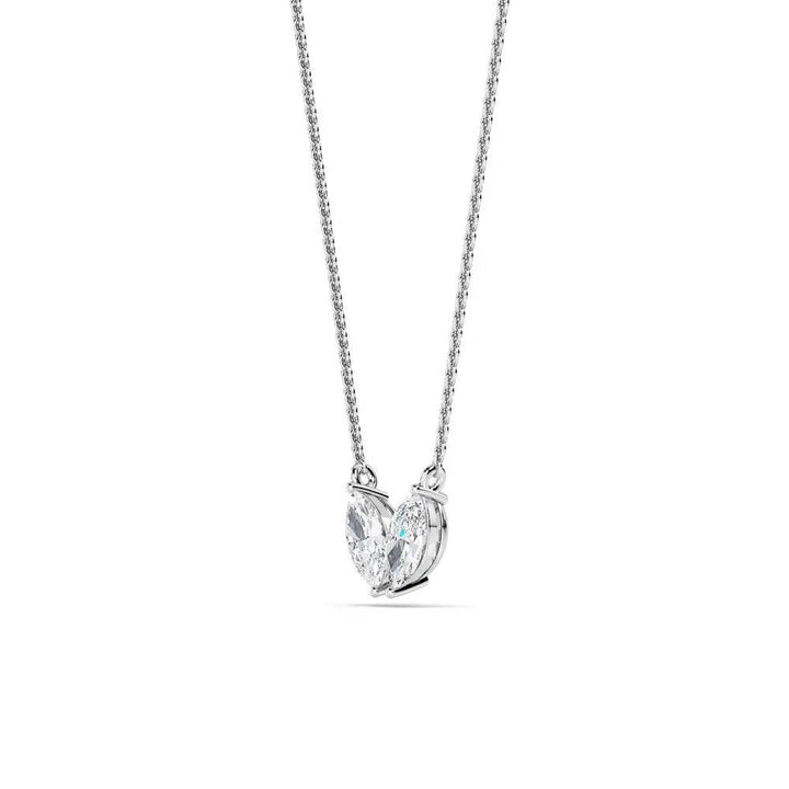 Duo Marquise Pendant Lab Grown Diamond 0.50 ctw - PUREFINEJEWELRY