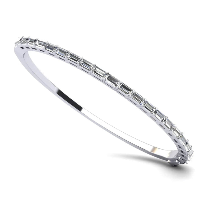 Emerald Cut Lab Diamond Bangle 1.62 ctw - PUREFINEJEWELRY