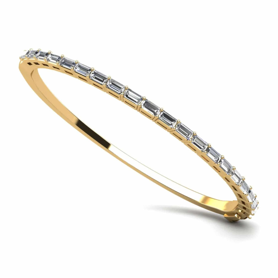 Emerald Cut Lab Diamond Bangle 1.62 ctw - PUREFINEJEWELRY