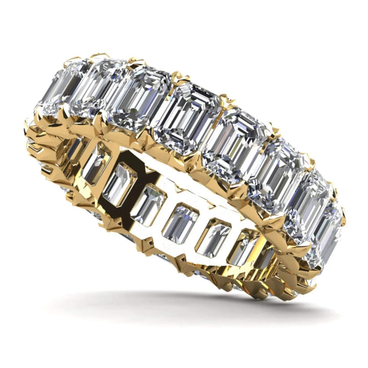 Emerald Cut Lab Diamond Eternity Ring 3.60 ctw - PUREFINEJEWELRY