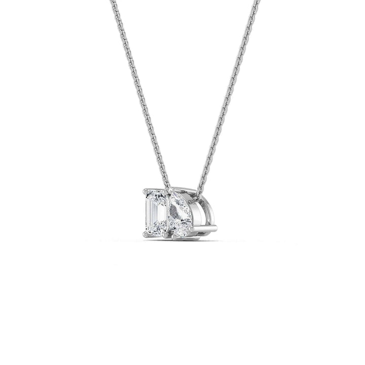 Emerald & Pear Pendant Lab Diamond 1.00 ctw - PUREFINEJEWELRY