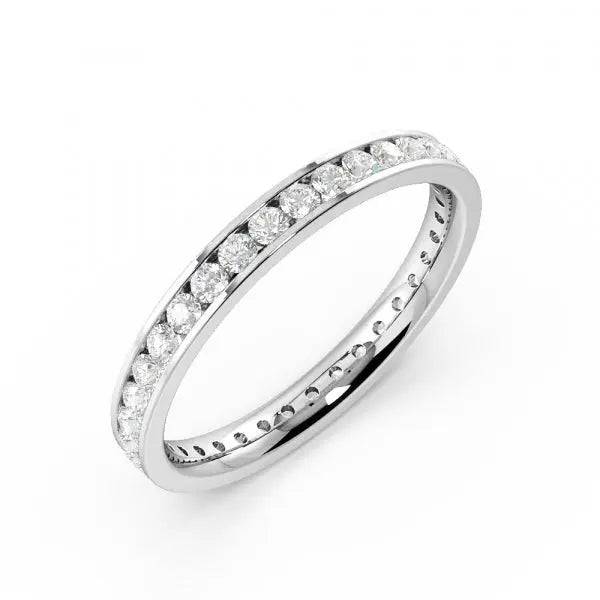 Eternity Ring Channel Set Lab Grown Diamonds 0.90 ct - PUREFINEJEWELRY