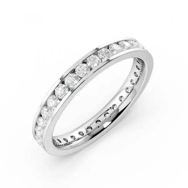 Eternity Ring Channel Set Lab Grown Diamonds 1.25 ct - PUREFINEJEWELRY