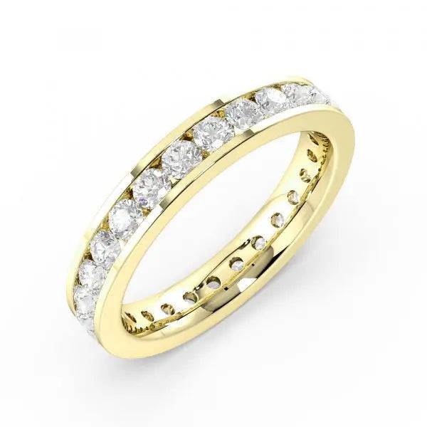 Eternity Ring Channel Set Lab Grown Diamonds 2.10 ct - PUREFINEJEWELRY