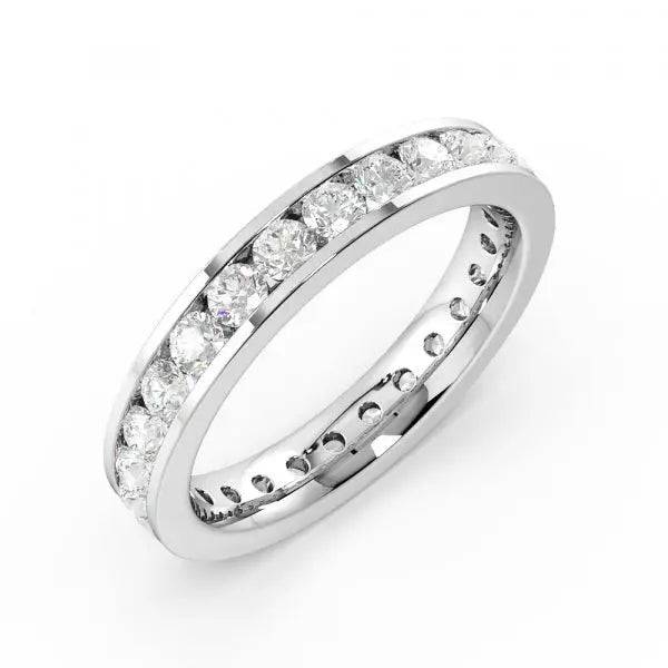 Eternity Ring Channel Set Lab Grown Diamonds 2.10 ct - PUREFINEJEWELRY