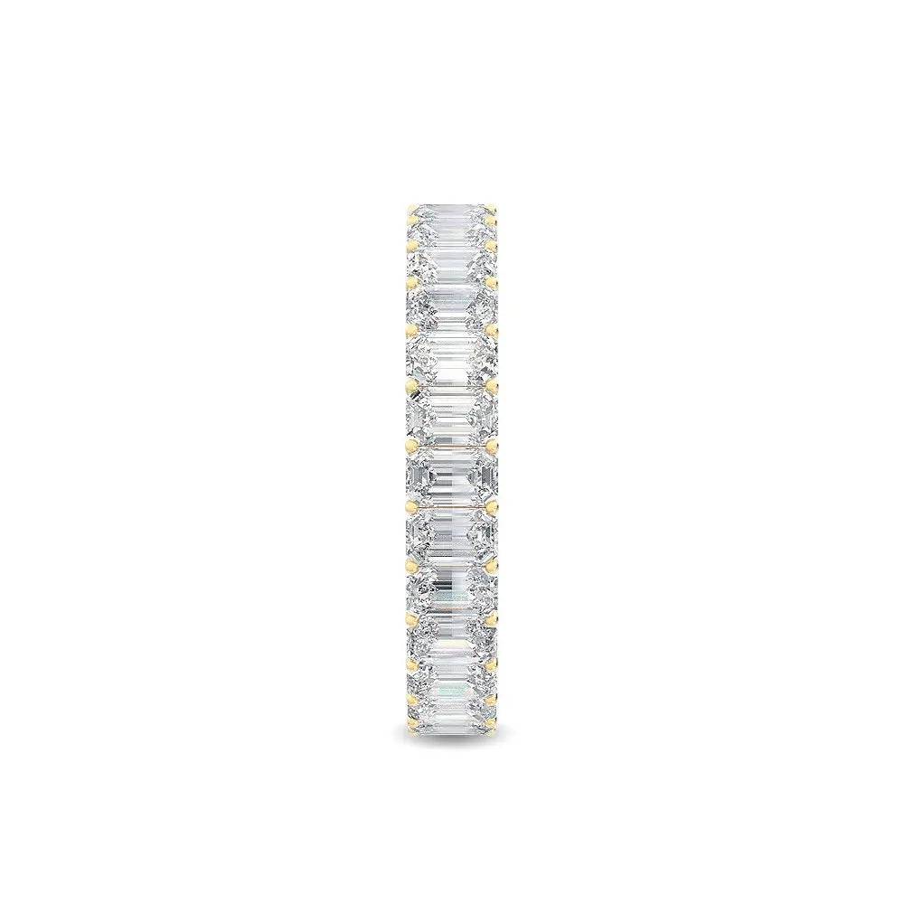 Eternity Ring Emerald Cut Lab Diamond 3.25 ct - PUREFINEJEWELRY