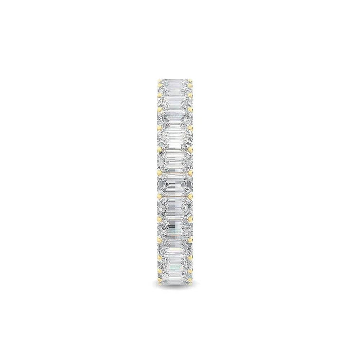 Eternity Ring Emerald Cut Lab Diamond 3.25 ct - PUREFINEJEWELRY