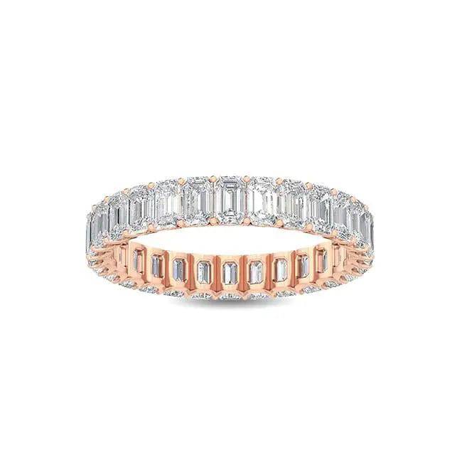 Eternity Ring Emerald Cut Lab Diamond 3.25 ct - PUREFINEJEWELRY