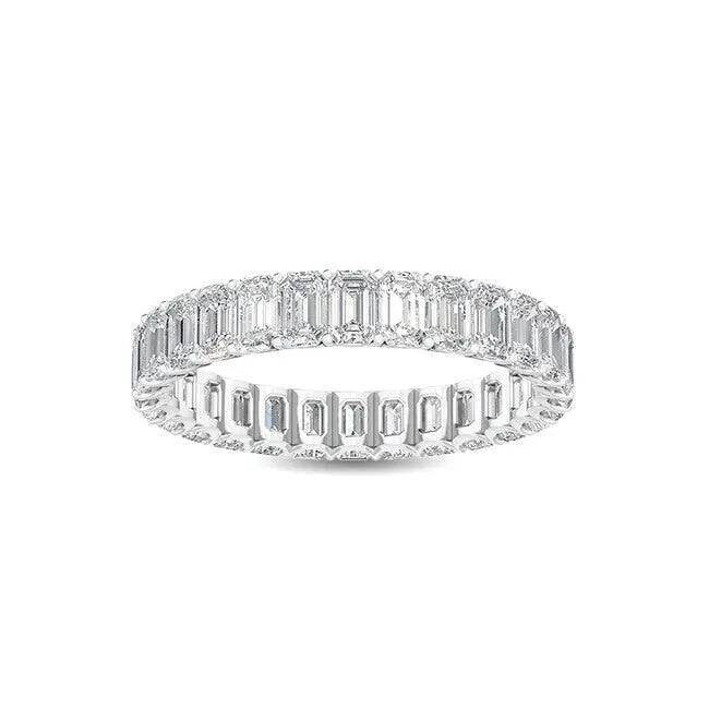 Eternity Ring Emerald Cut Lab Diamond 3.25 ct - PUREFINEJEWELRY