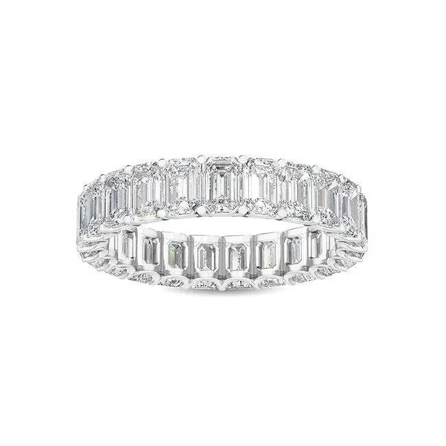 Eternity Ring Emerald Cut Lab Diamond 4.31 ct - PUREFINEJEWELRY