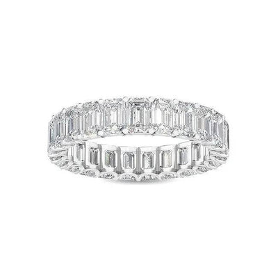 Eternity Ring Emerald Cut Lab Diamond 4.31 ct - PUREFINEJEWELRY