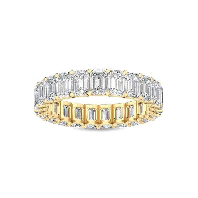 Eternity Ring Emerald Cut Lab Diamond 4.31 ct - PUREFINEJEWELRY