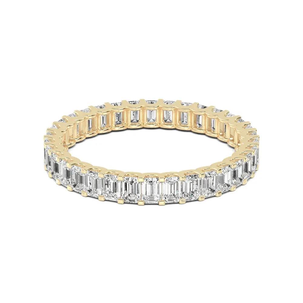 Eternity Ring Emerald Shape Lab Diamond 1.70 ct - PUREFINEJEWELRY