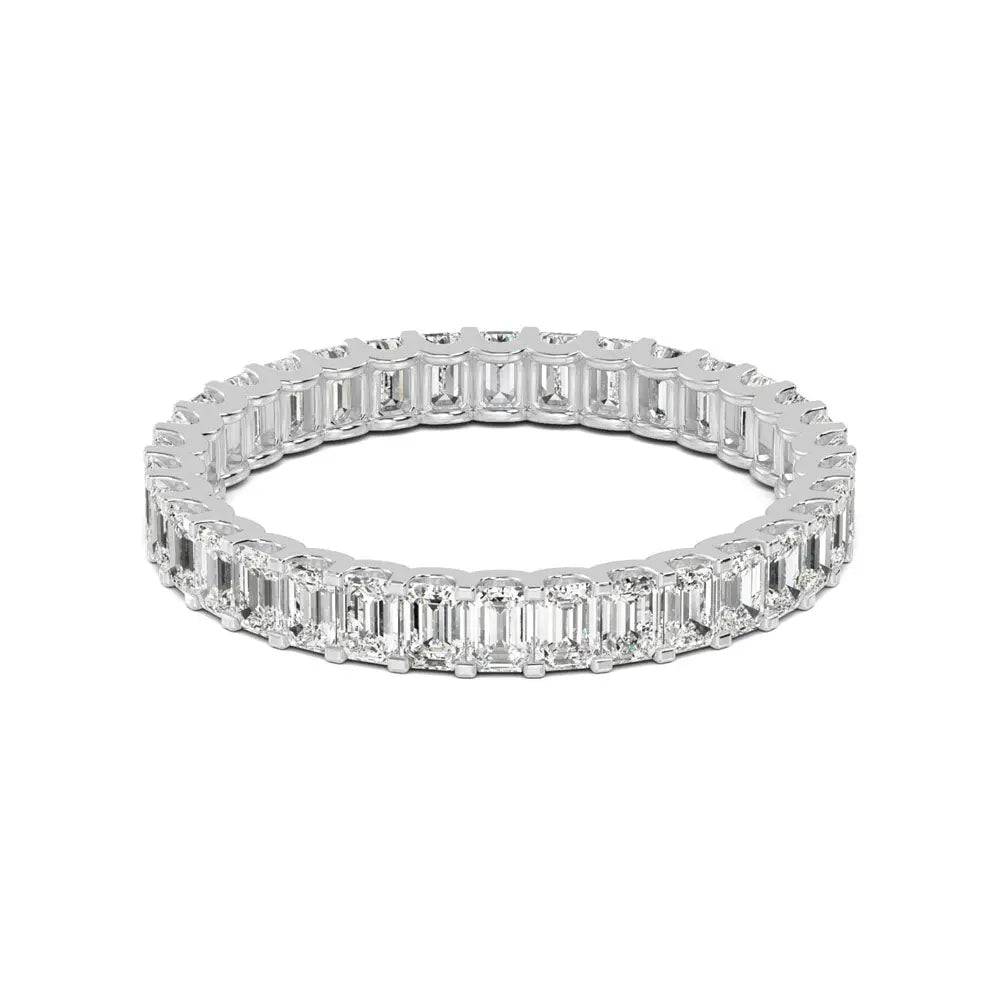 Eternity Ring Emerald Shape Lab Diamond 1.70 ct - PUREFINEJEWELRY