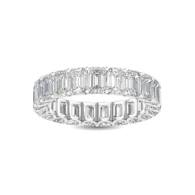 Eternity Ring Emerald Shape Lab Diamond 5.00 ct - PUREFINEJEWELRY