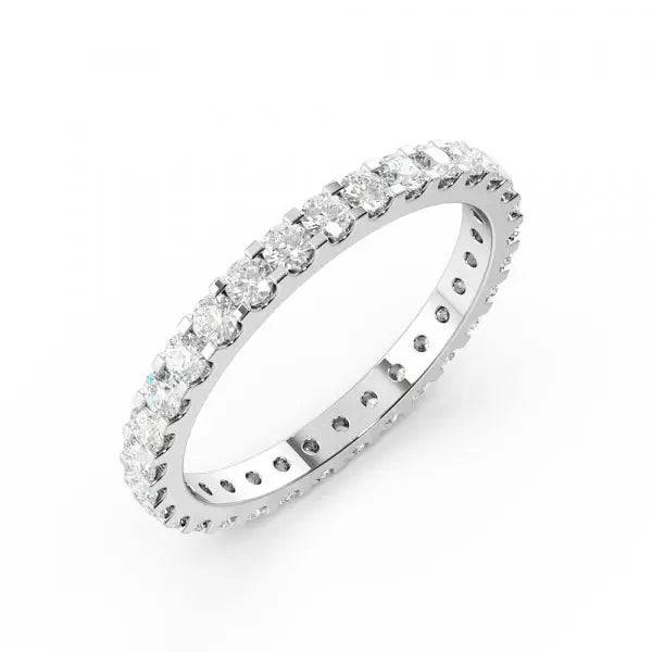 Eternity Ring Round Lab Grown Diamond 1.00 ct - PUREFINEJEWELRY