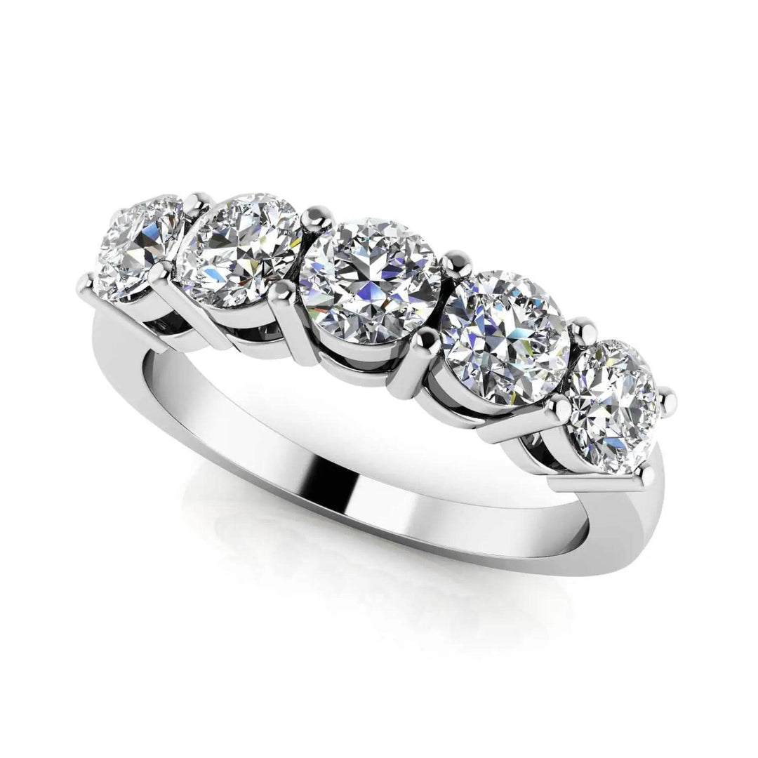 Five Lab Grown Diamond Band 1.05 ctw - PUREFINEJEWELRY