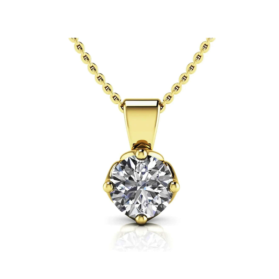 Floral Blossom Lab Diamond Pendant 0.50 ctw - PUREFINEJEWELRY