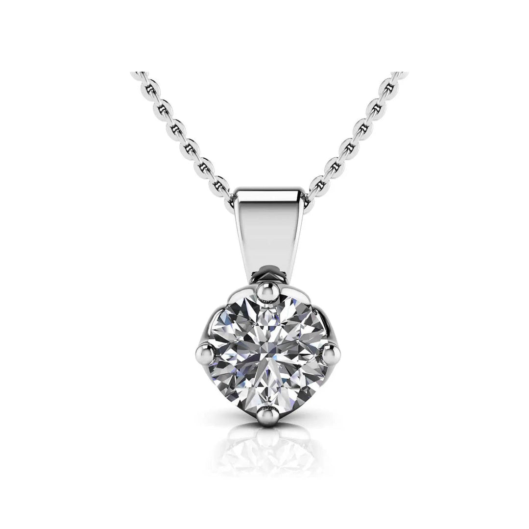 Floral Blossom Lab Diamond Pendant 0.50 ctw - PUREFINEJEWELRY