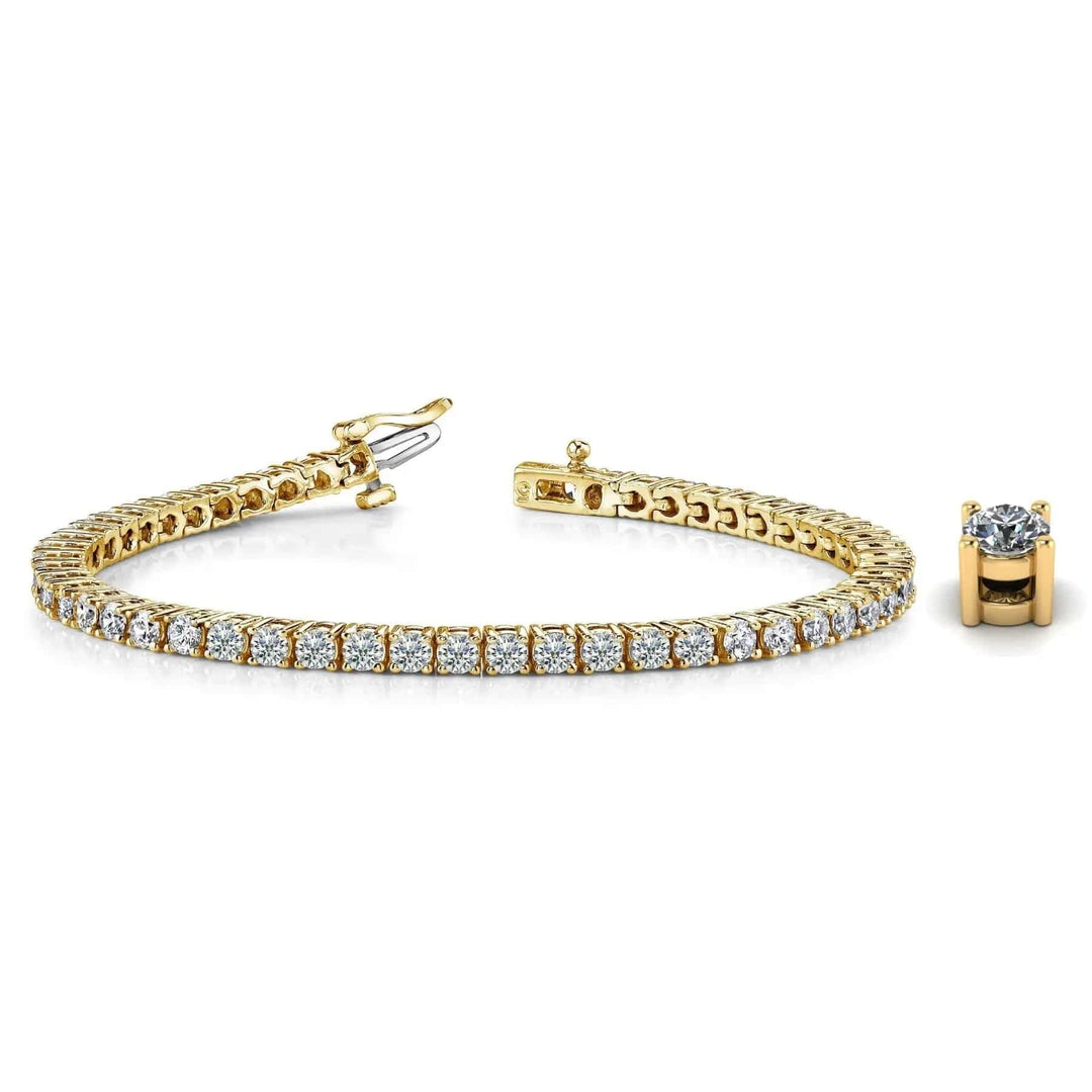 Four Prong Classic Tennis Bracelet 3.05 ctw - PUREFINEJEWELRY