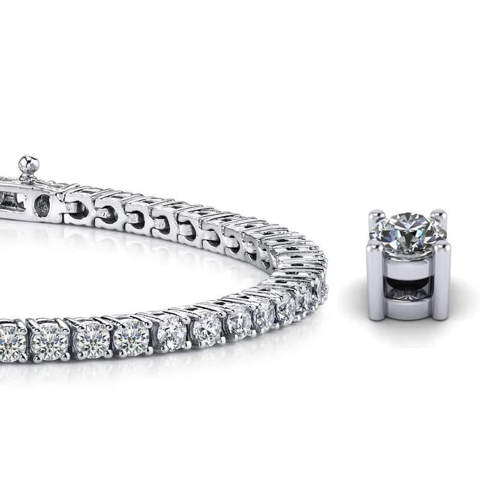 Four Prong Classic Tennis Bracelet 3.05 ctw - PUREFINEJEWELRY