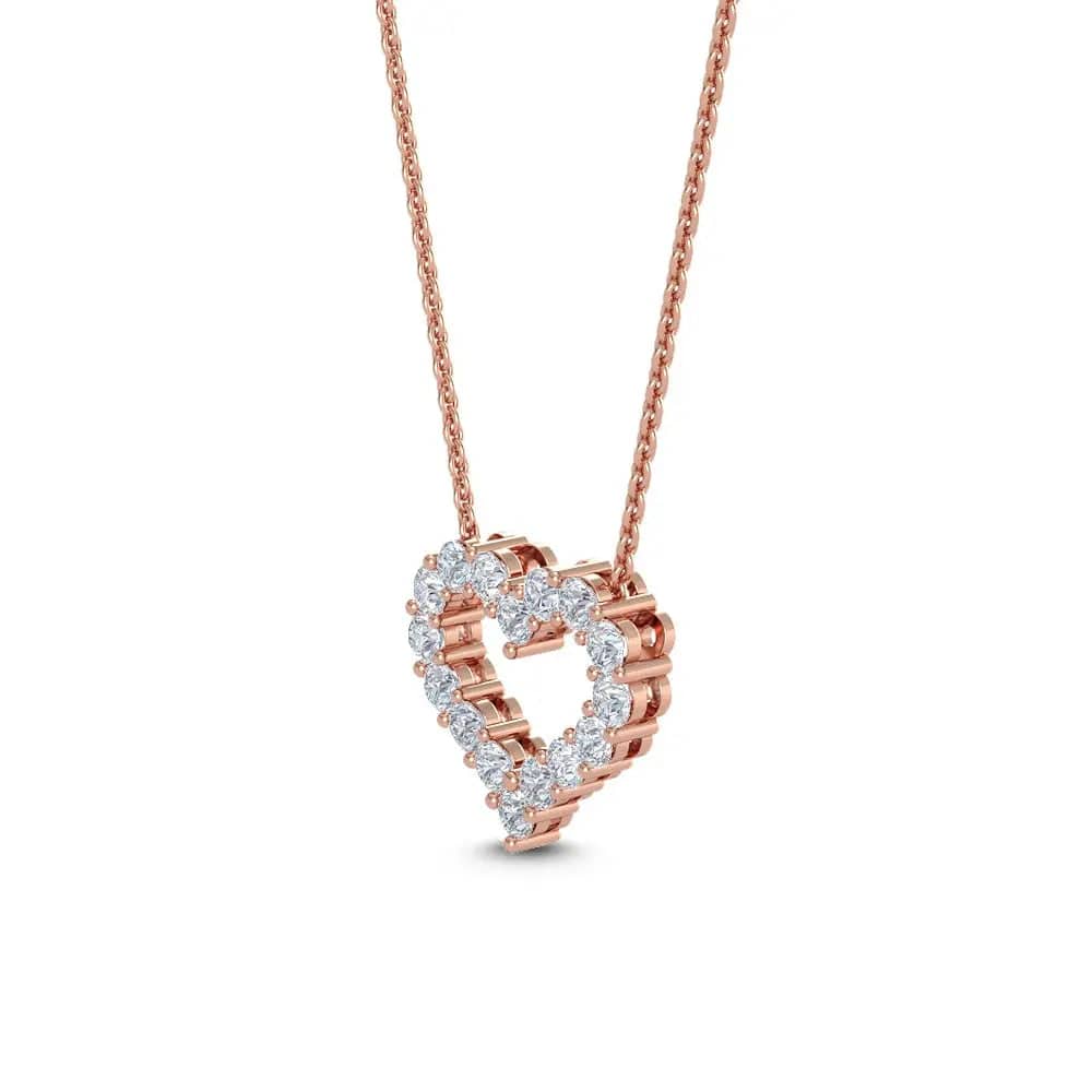 Heart Pendant Lab Grown Diamond 0.50 ctw - PUREFINEJEWELRY